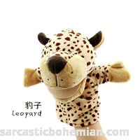 COSHAYSOO Hand Puppets Animal Friends Deluxe Kids with Working Mouth for Imaginative Play Leopard Leopard B07MYCLZTX